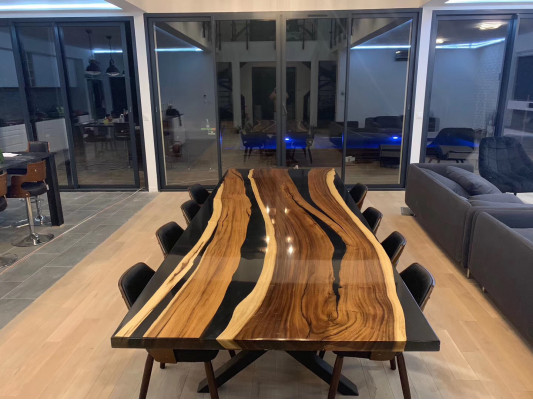 Conference Meeting River Table Real Wood Solid Epoxy resin Tables