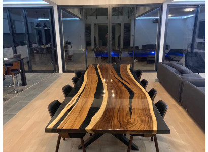 Conference Meeting River Table Real Wood Solid Epoxy resin Tables