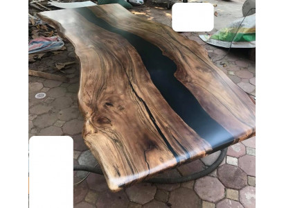 Dining table epoxy resin real wood solid furniture waterfall epoxy table cast resin