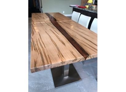 Table epoxy resin Dining table real Wood solid Furniture waterfall epoxy conference