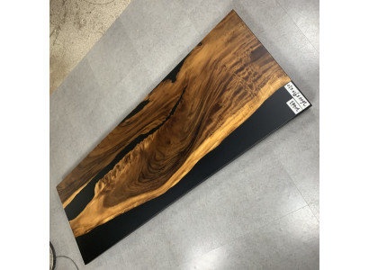 Epoxy resin dining table real wood solid furniture waterfall epoxy table 260x91cm