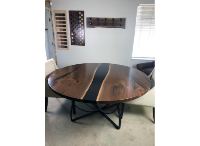 Table Dining table Tables epoxy resin epoxy real Wood solid design Furniture 150x150