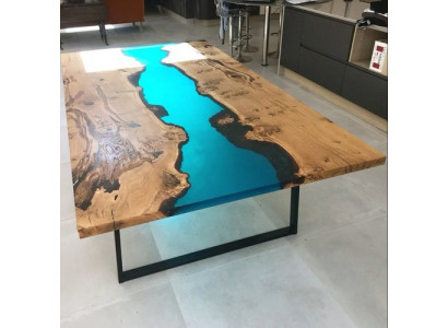 River Tables Dining table Design Table Modern Furniture 220x100 Epoxy Resin Ocean Sea