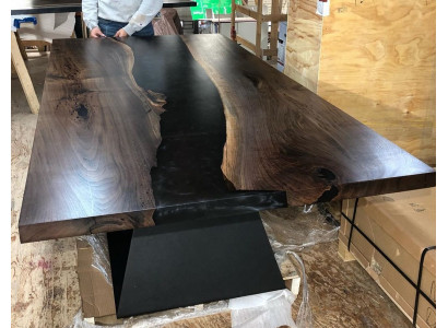 Epoxy Resin Dining table Real Wood Solid Furniture Waterfall Epoxy Table 220x100cm