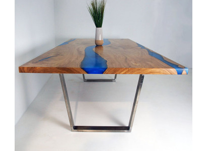 Tables Dining table Design Table Modern Sea River Furniture 220x90 Epoxy Resin Ocean