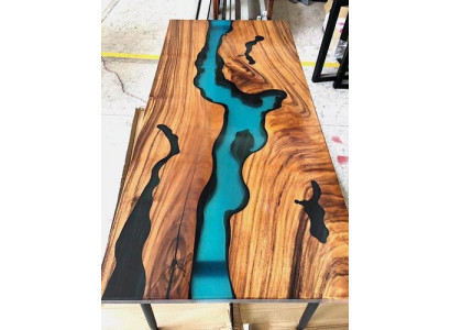 Modern Tables Dining table Design Table Resin Sea River Furniture 220x90 Epoxy Ocean