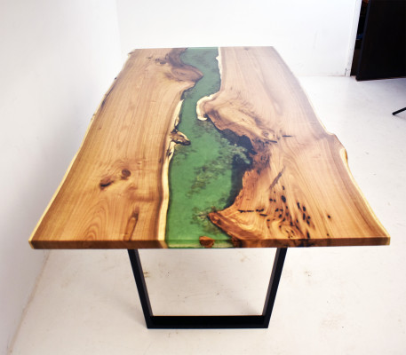 Dining table Sea Water River Real Wood River Table 200x90 Tables