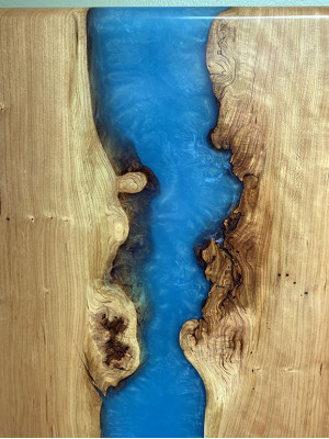 Dining table River Table Solid Tables 220x100 River table Sea Waterfall Epoxy resin