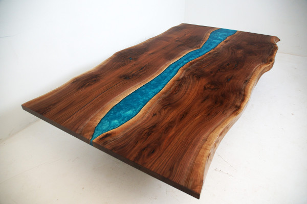 River table Dining table River Table Solid Decorative Tables 240x100 Epoxy resin sea