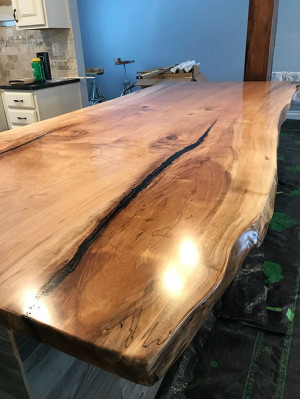 Dining table Epoxy Resin Real Wood Solid Furniture Waterfall Epoxy Table 240x100cm