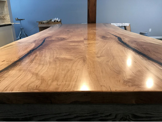 Dining table Epoxy Resin Real Wood Solid Furniture Waterfall Epoxy Table 240x100cm