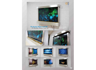 LED water wall designer water columns waterfall picture frame 138x98