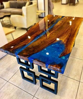 Coffee table Blue River Table Real Wood River Table 140x80 Tables