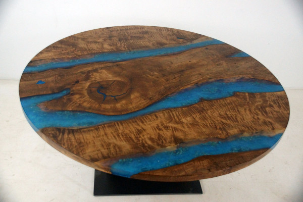 Solid Dining table Round Table Epoxy Resin Furniture Waterfall River Tables Furniture