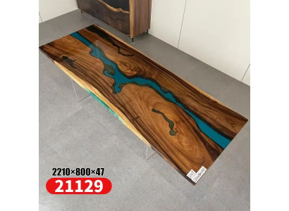 Epoxy resin dining table real wood solid furniture decorative waterfall epoxy table