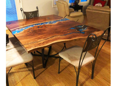 Custom made Table Epoxy resin Epoxy Resin River Real Wood Price 1sqm Tables