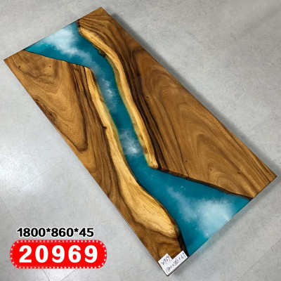 Luxury Tables Real Wood Epoxy Resin River Table Black Water Epoxy