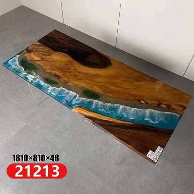 Ocean Table Epoxy Resin Design Tables Luxury Wood Dining room Furniture