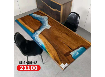 Tables Dining table Design Table Modern Sea River Decorative Furniture 181x81 Epoxy