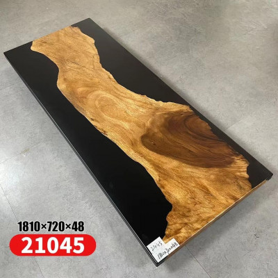 Table Epoxy Resin Dining table Real Wood Solid Furniture Waterfall Epoxy