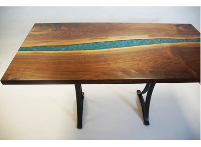 Real Wood Epoxy Resin River Table Black Water Tables Epoxy Furniture Solid