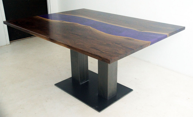 Table Epoxy resin Epoxy Resin River Real Wood Price 1sqm Tables made to measure