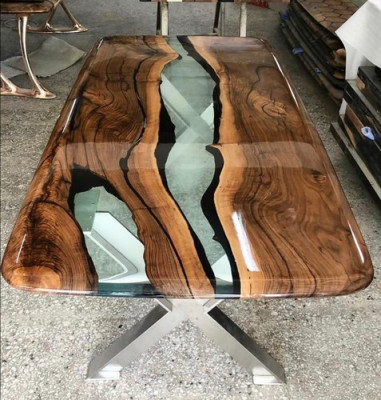 Coffee table Epoxy resin Table Wood Handcraft Tables Solid Furniture Resin