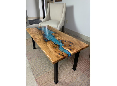 Coffee table River Table Real Wood River Table Decorative Solid Epoxy resin