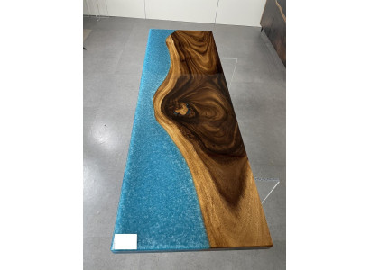 Epoxy resin Dining table real decorative Wood solid Furniture waterfall epoxy Table