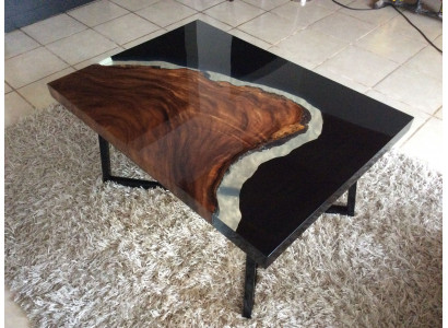 Coffee table River Table Epoxy resin Solid Tables 70x40 river table