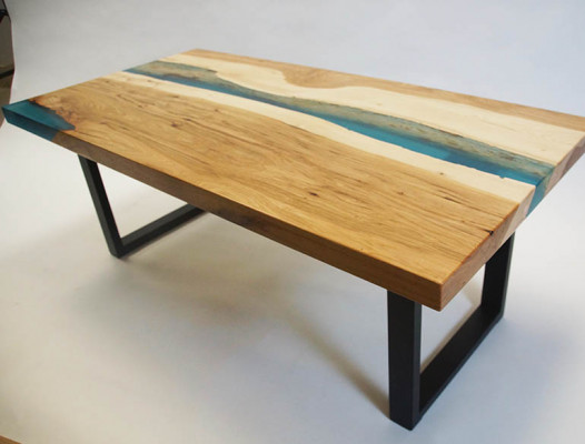 Coffee table River Table Epoxy resin Solid Tables 120x70 River table Real Wood