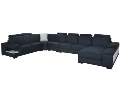 Corner sofa Design Corner suite Corner sofa Sofa Couch Upholstery Living landscape LED USB