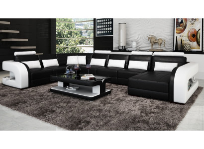 Big Living landscape Sofa with USB Couch Upholstery Corner Leather Sofa Suite Couches!!