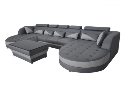 Corner sofa Design Corner suite Corner sofa Sofa Couch Upholstery Living landscape Table USB