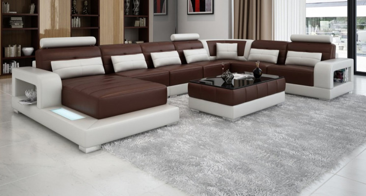 Comfort and style with our modern XXL U-shape sofa for the living room