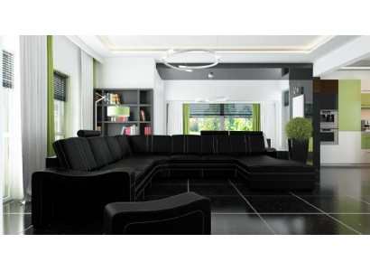 XXL leather sofa with USB leather couch Living landscape Corner sofa new Suite Sofa Leather