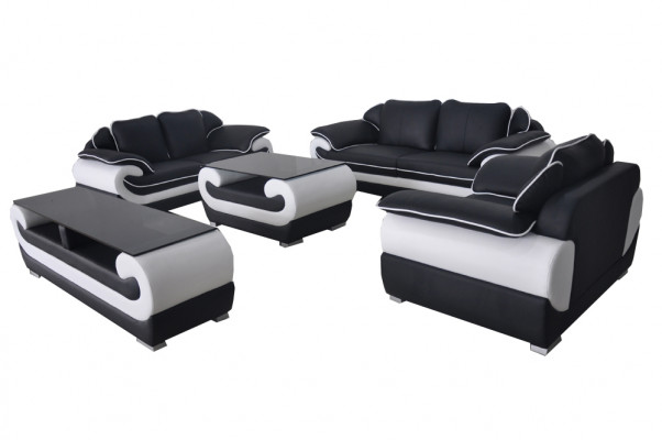 Sofa set leather furniture design sofa upholstery complete set 4 pieces 3+2+1 with USB