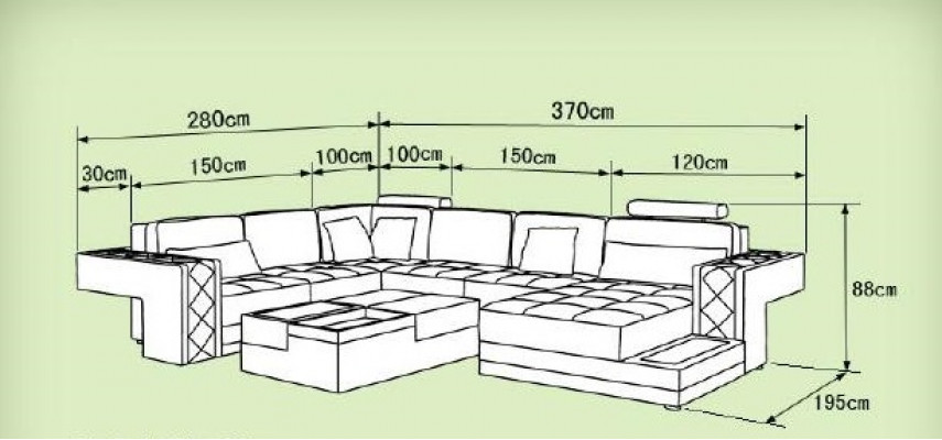 Corner sofa Leather sofa Big XXL U-shape Living landscape Sofa Couch Suite new