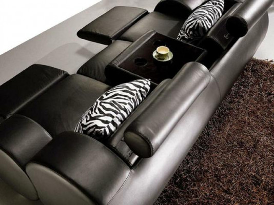 LEATHER SOFA Leather COUCH 3+2+1 with USB UPHOLSTERY SET DESIGNER SOFA new Suite