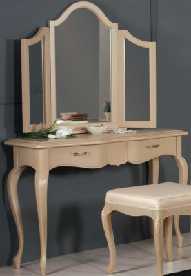 Dressing table with Mirror Bedroom Furniture Design Bedside table Stool 2pcs. new