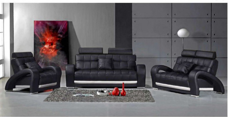 Leather sofa Couch Living landscape 3+2+1 Seater Suite Design Modern Sofa B2023