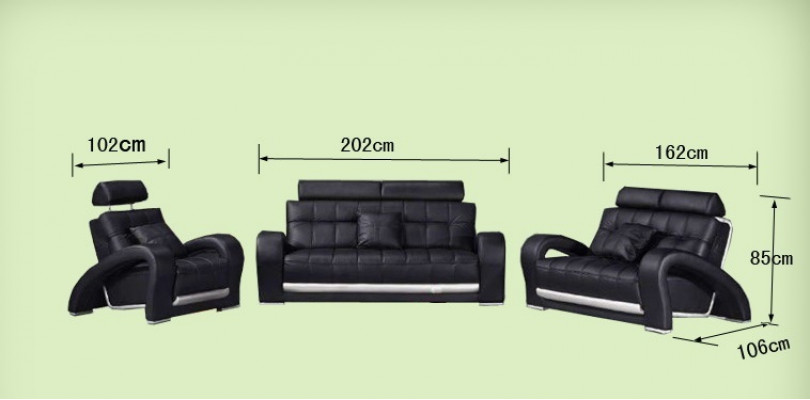 Leather sofa Couch Living landscape 3+2+1 Seater Suite Design Modern Sofa B2023