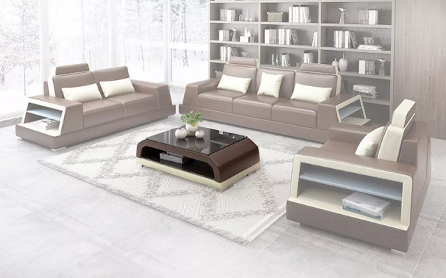 Sofa set 321 Seater Coffee table Leather sofa Modern sofa Couch Living landscape