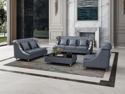 Design Living landscape Sofa set 3+2 Seater Leather sofa Living room Chesterfield