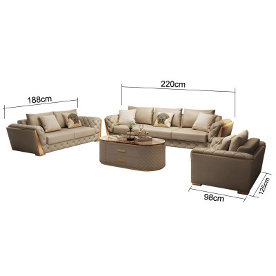 Design Living landscape Sofa set 3+2 Seater Leather sofa Living room