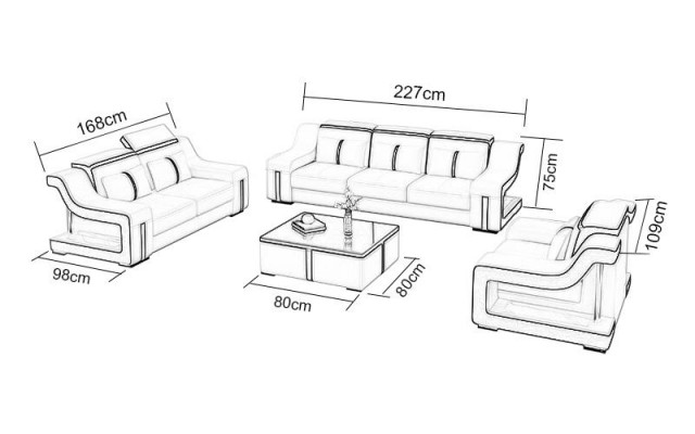 Living room upholstery set leather sofa couch sofa seat upholstery sets 3+2+1