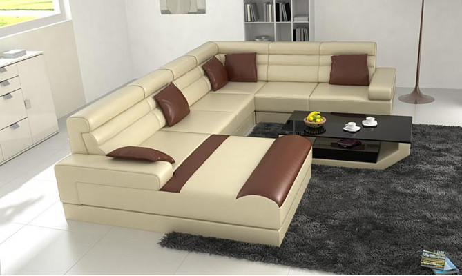 Corner sofa Living landscape XXL Big Couch Upholstery Suite Corner Couches U-shape Sofas