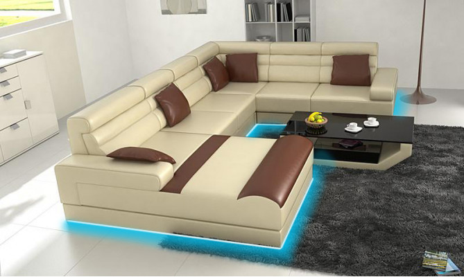 Corner sofa Living landscape XXL Big Couch Upholstery Suite Corner Couches U-shape Sofas