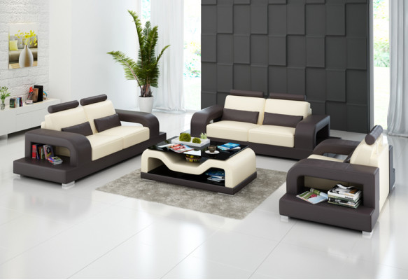 Leather sofa Couch Living landscape 3+2+1 Seater Suite Modern Design Sofa