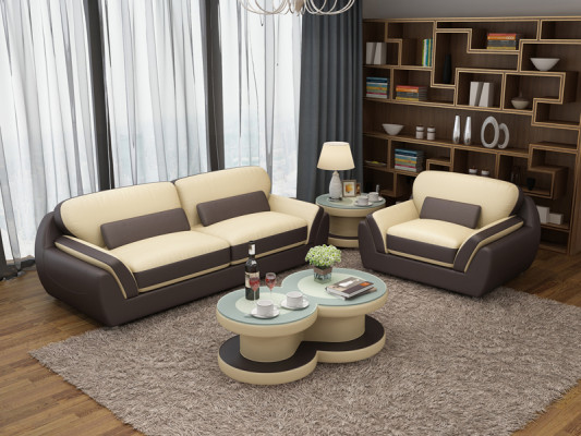 Leather sofa with USB Sofa set 3+1 Seater Suite Design Modern new Sofa G8038D